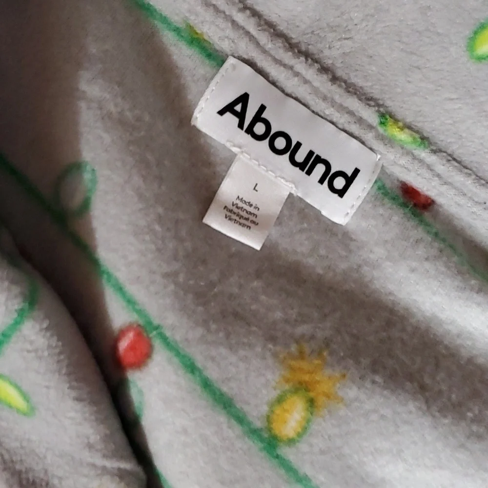Abound Flannel Christmas Lights 2PC Pajama Set